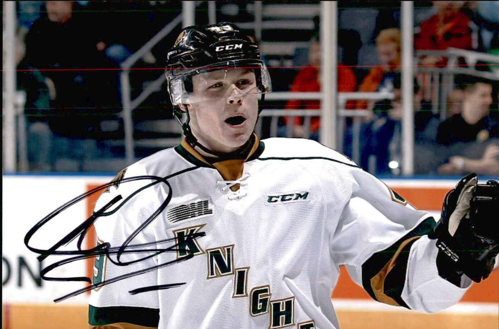 Max Jones SIGNED autographed 4x6 Photo Poster painting LONDON KNIGHTS / ANAHEIM DUCKS #8