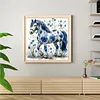 Blue Porcelain Horse - 11CT Stamped Cross Stitch 40*40cm tapestrymarket