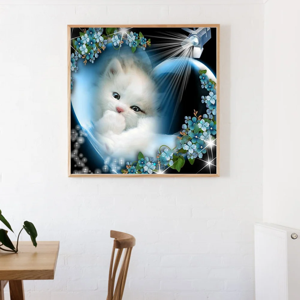 Diamond Painting - Full Round Drill - Shining Cat(30*30cm)
