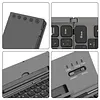 Foldable keyboard, tri-fold Bluetooth keyboard, aluminum alloy mini wireless keyboard for mobile phones and tablets