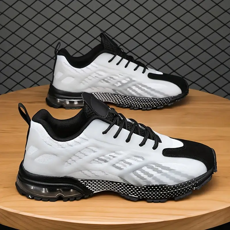 mens air cushion basketball shoes lightweight breathable shock absorbing sneakers for running walking jogging training
