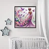 (Multi-Style)Elegant Butterfly Girl-Partial Special Shaped Diamond Painting 30*30cm