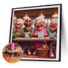 Diamond Painting-DIY Round Part AB Drill Old People Party(45*45CM)