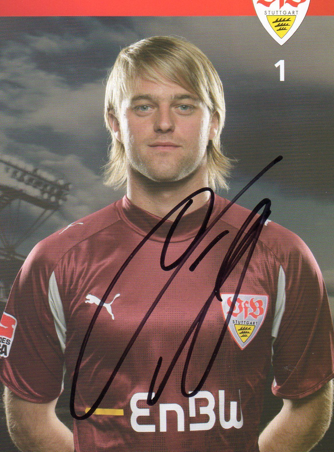 TIMO HILDEBRAND AUTOGRAPH STUTTGART FOOTBALL