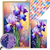 Iris-Peinture diamant foret carr&eacute;-45*75cm (grande taille)