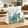 Ocean Turtle Floral DIY Diamond Painting PU Tissue Holder Box