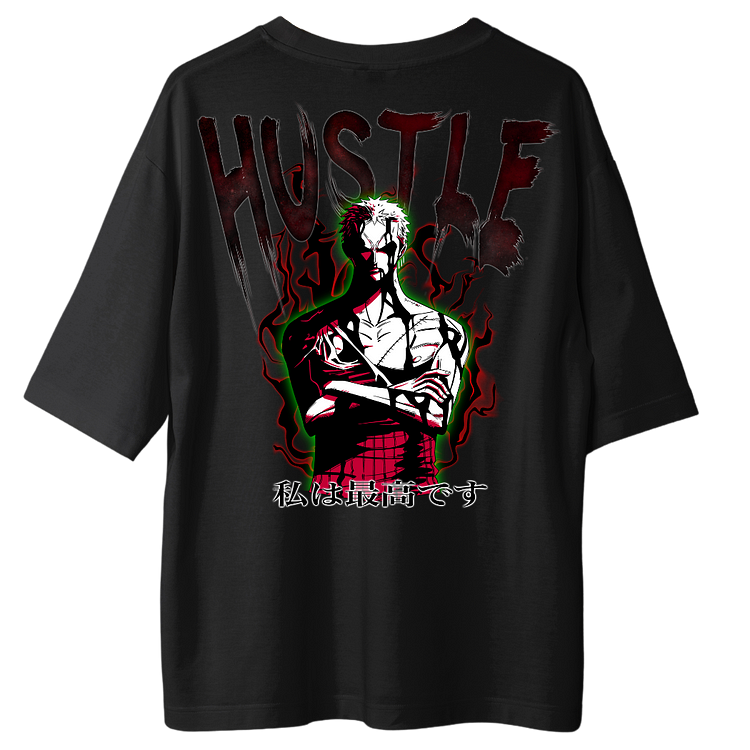 Zorro Hustle X Gym V2 Organic Oversize Shirt - Backprint