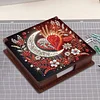 Wooden DIY Moon Heart Diamond Painting Kit Note Box with 160 Papers for Office