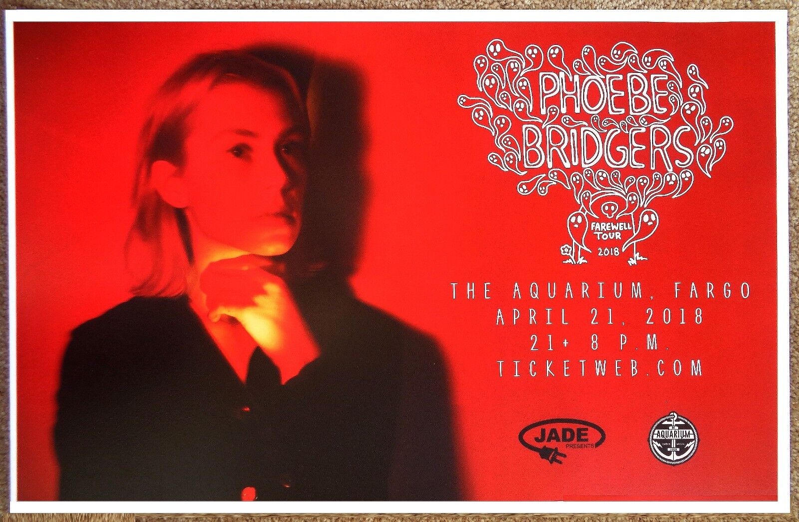 PHOEBE BRIDGERS 2018 Gig POSTER Fargo North Dakota Concert