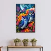 >SALE<5D DIY Full Square Drill Diamond Painting Owl Kit Home Decor Art 45x65cm