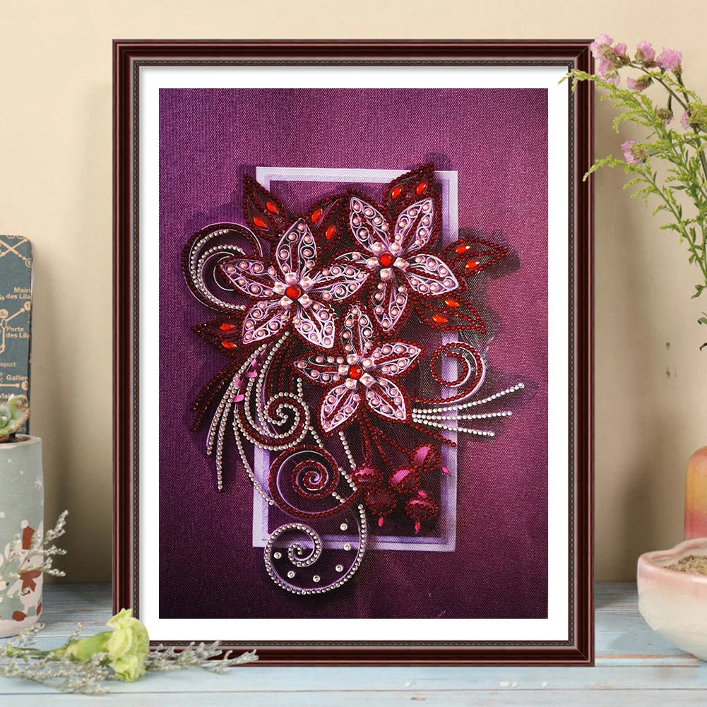 Diamond Painting - Special Shaped Drill - Flower(30*40cm)