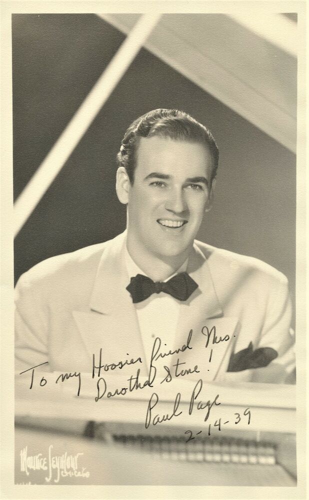 Vintage PAUL PAGE Signed Photo Poster painting