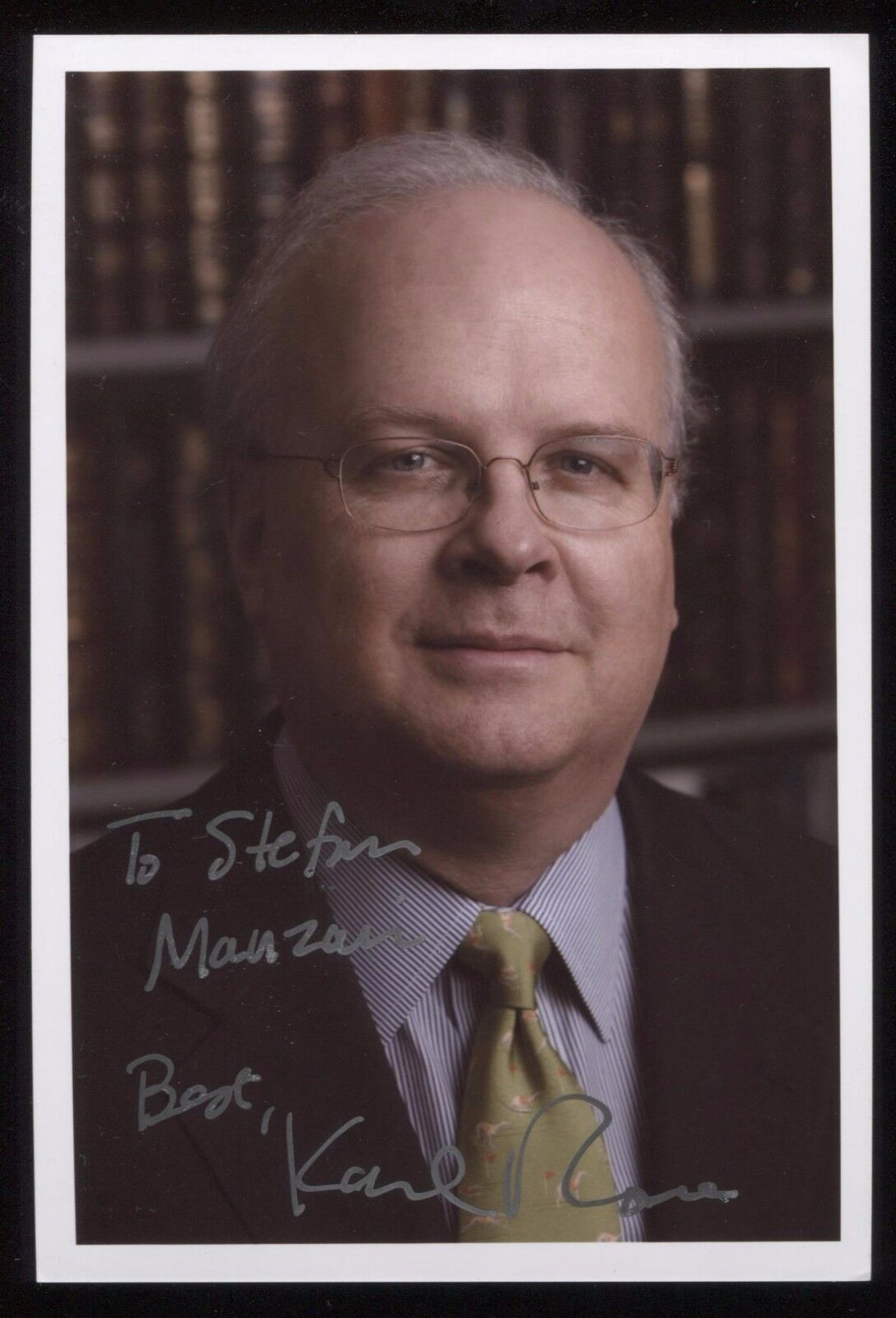 Karl Rove Signed Photo Poster painting Vintage Autographed Signature Photo Poster paintinggraph