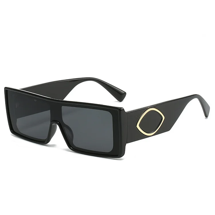 One Piece Sunglasses Women Men Retro Luxury Brand Design Square Sun Glasses Gradient Shades Elegant Unisex Eyewear Uv400