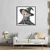 Witch And Cat-14CT Stamped Cross Stitch 29*29cm/11.42*11.42in tapestrymarket