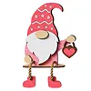 Wooden Valentines Gnome Figurines Decoration with Dangling Legs for Home Office
