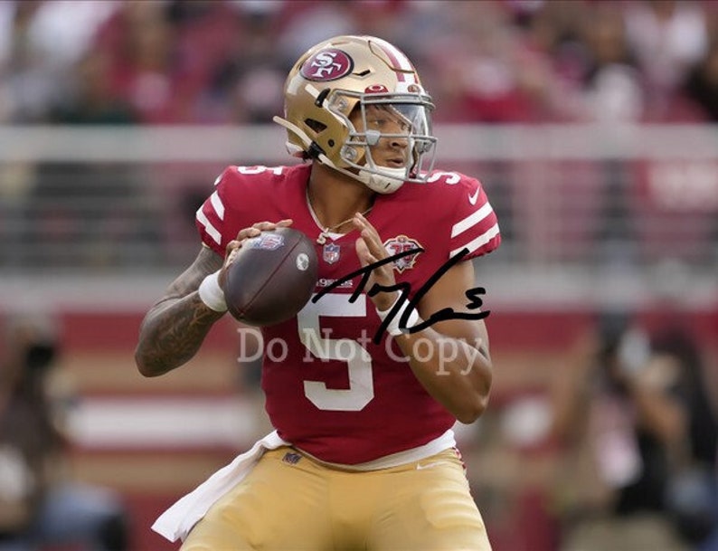 Trey Lance Signed Photo Poster painting 8X10 rp Autographed NFL San Francisco 49ers