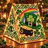 DIY Wooden Diamond Painting Pearl Tent House with Lights, Holiday Tabletop Art Craft Kit with String Lights, Christmas Home Decor Gift