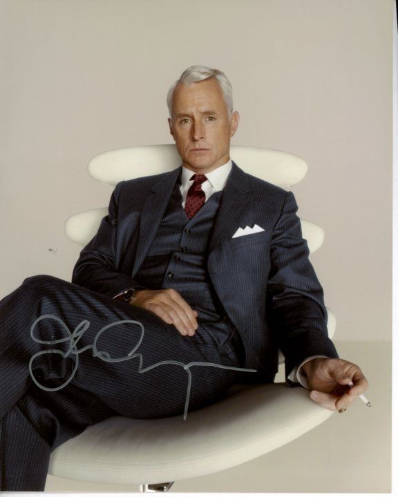 JOHN SLATTERY Signed Autographed MAD MEN ROGER STERLING Photo Poster painting