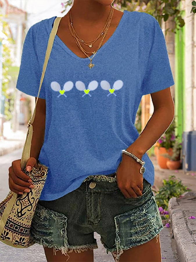 Women's Tennis Print T-Shirt
