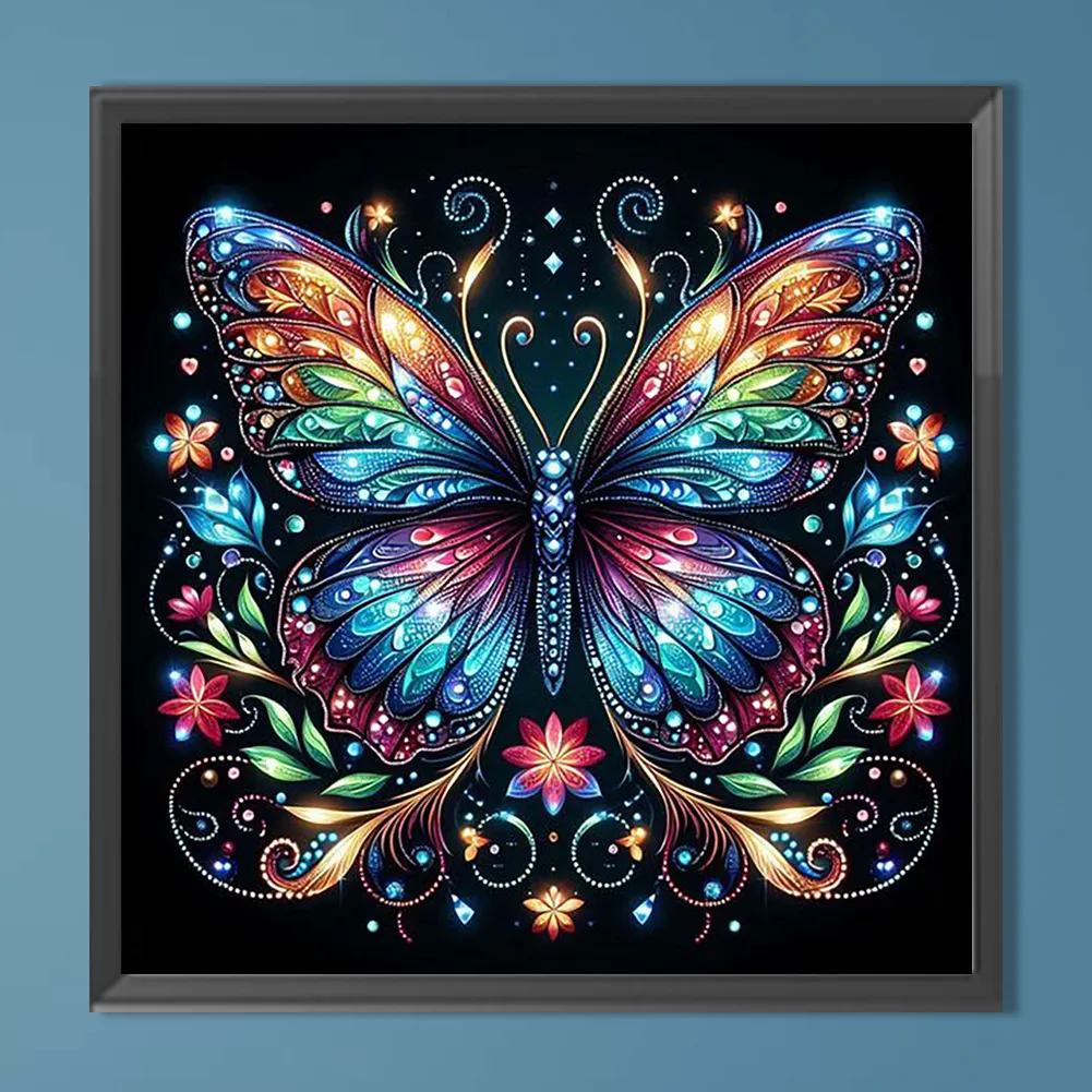 Diamond Painting - Full Round Drill - Butterfly(Canvas|40*40cm)