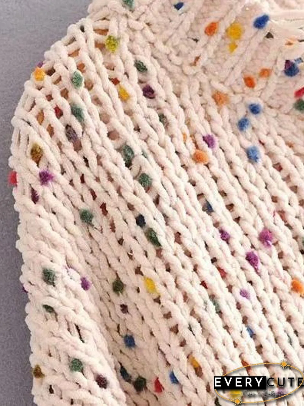 Knitting Holes Loose Sweater Tops