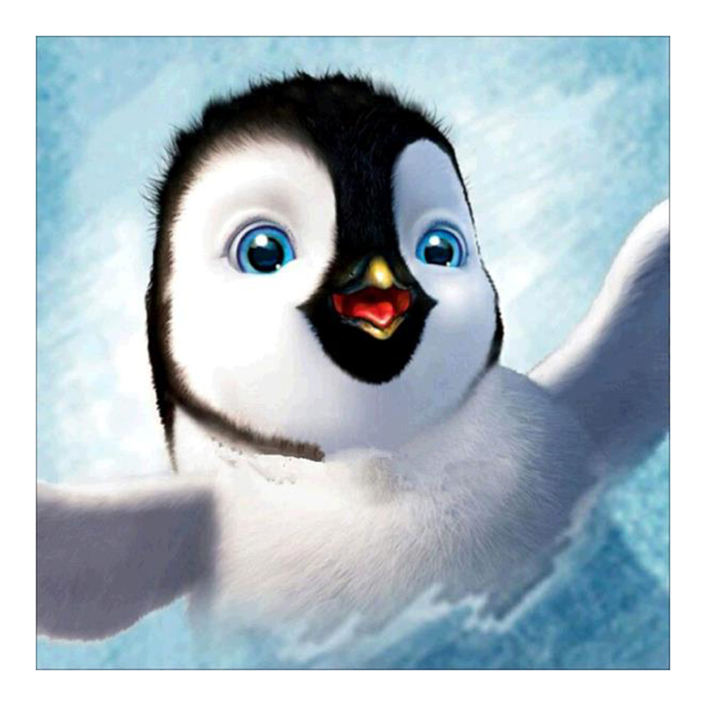 

30*30CM - Round Drill Diamond Painting - Penguin, 501 Original