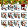 12Pcs Diamond Painting Christmas Greeting Card for Family Friends