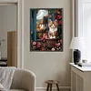 Fensterbank Katze - runder Bohrer Diamantmalerei - 40*50cm