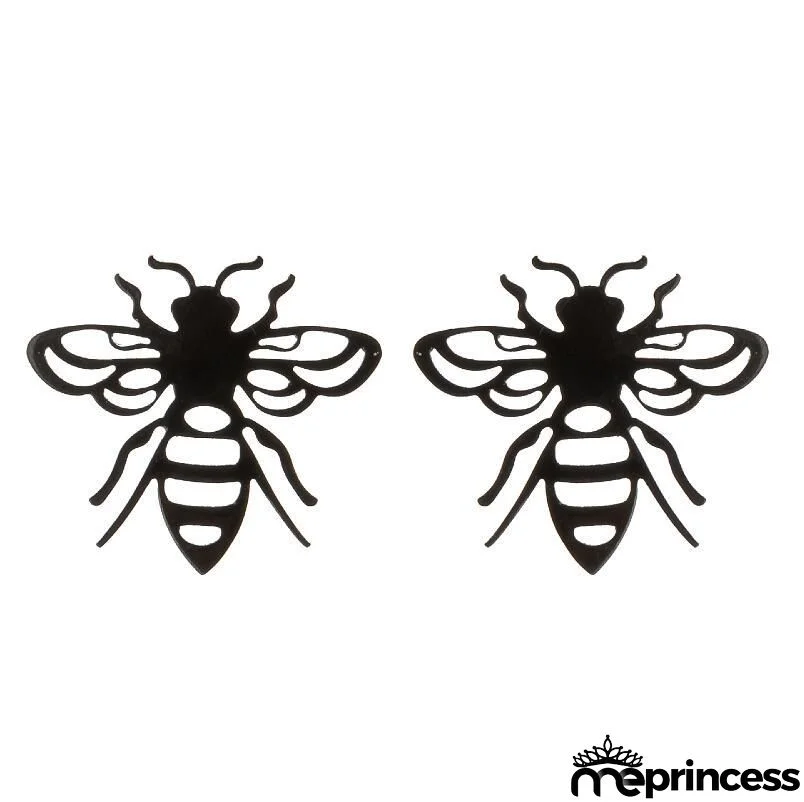 Women Fashion Hollow Eagle Owl Snake Dolphin Bee Giraffe Elephant Dog Cat Rabbit Fish Bird Penguim Stainless Steel Stud Earrings