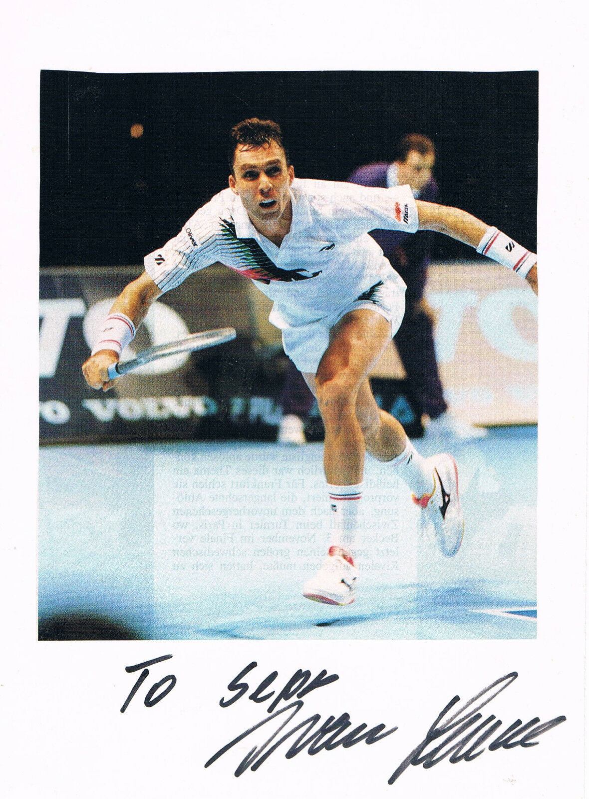 Ivan Lendl 1960- genuine autograph signed 6x8