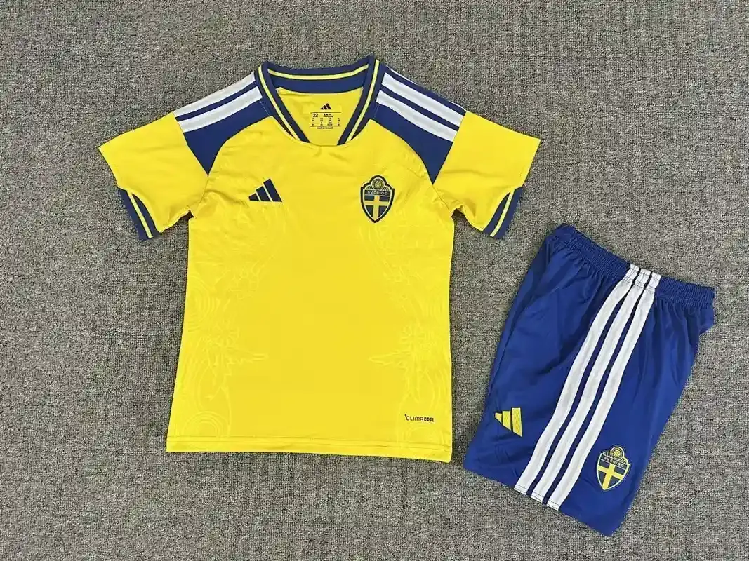 2026 Kids Sweden Soccer Jersey Home 1:1 Thai Quality
