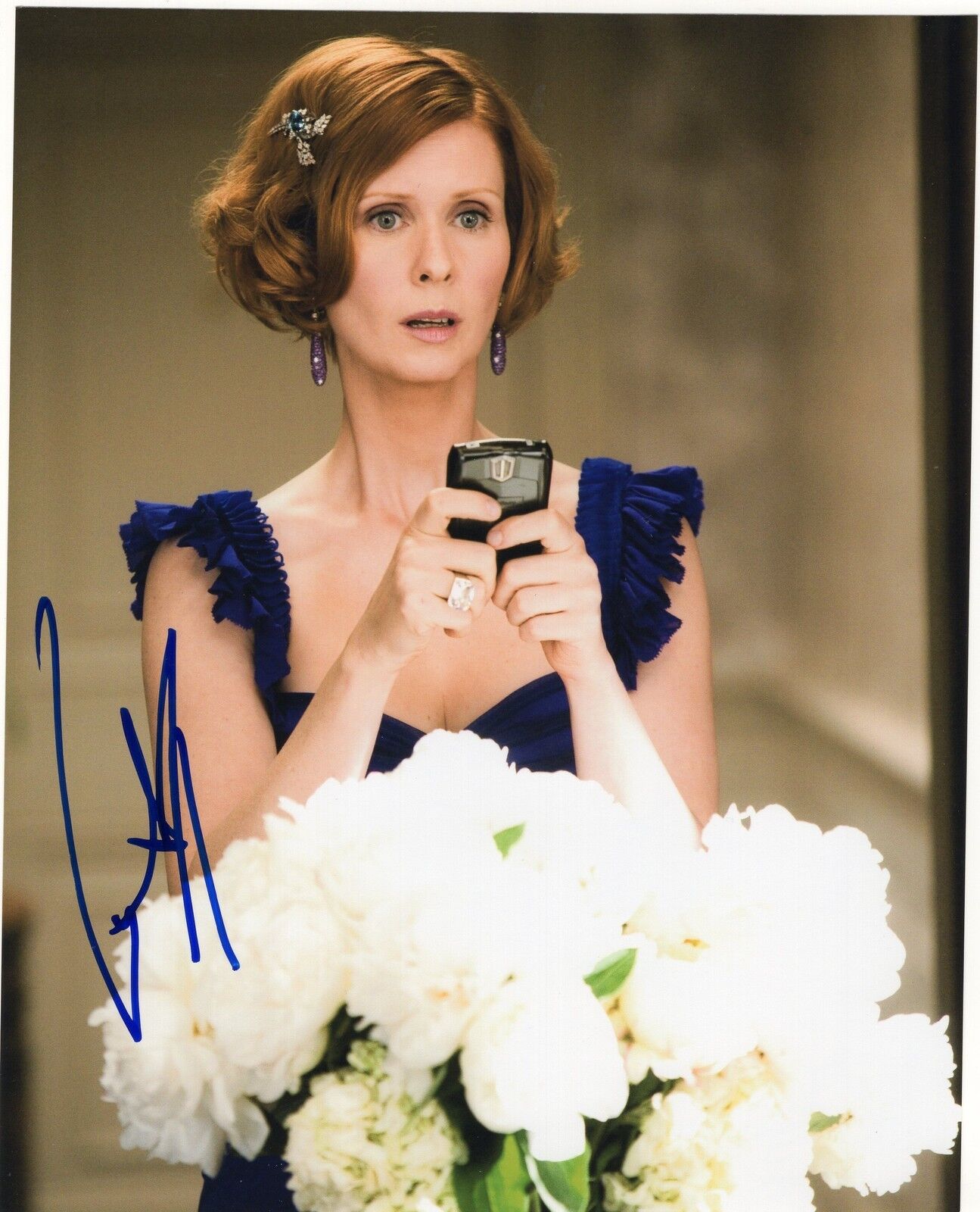 Cynthia Nixon Sex and the City Miranda Hobbes Signed 8x10 Photo Poster painting w/COA #2