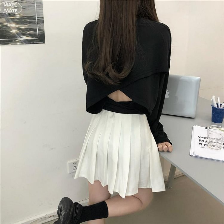 Long Sleeve Bow Knot Back Hoodie