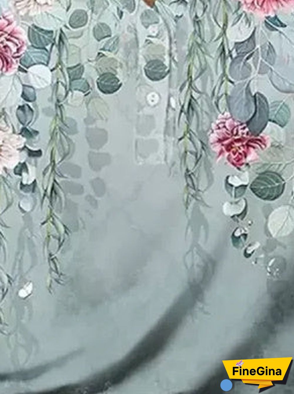 Women's Scoop Neck Long Sleeve Floral Printed Tops