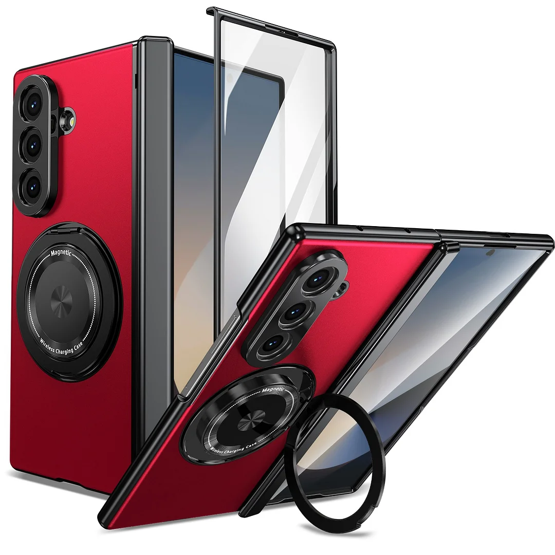 Suitable For Galaxy Zfold7/6 Magnetic Rotating Bracket Mobile Phone Case   