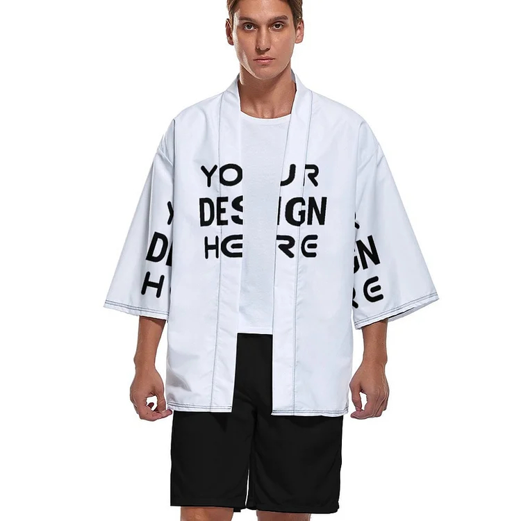 Full Print Personalized Design Men's Kimono Cardigan Jacket