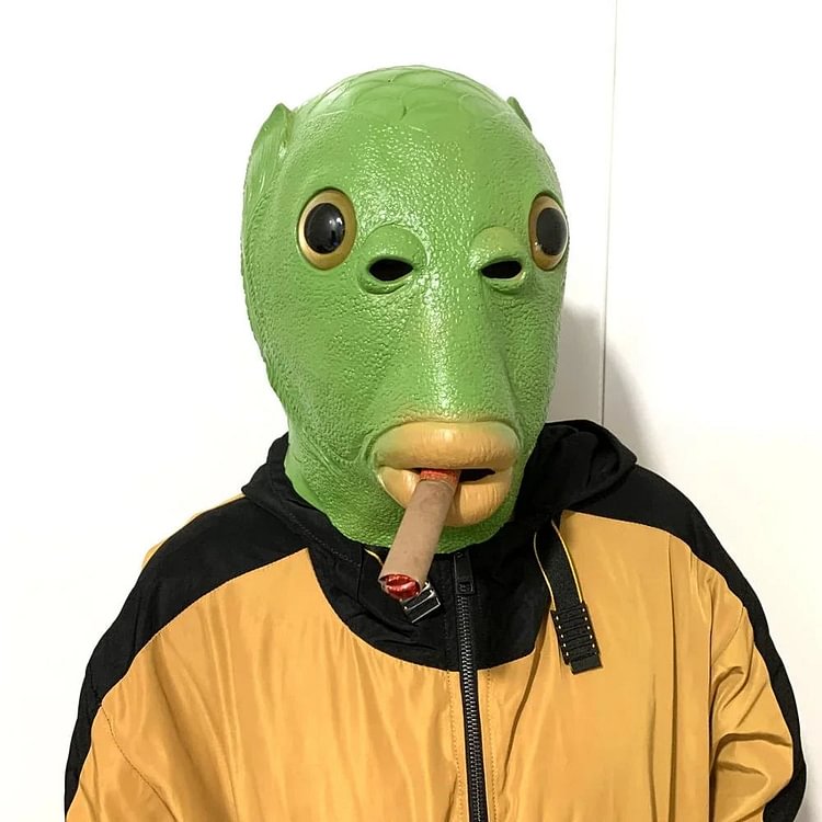 Green Fish Head Mask