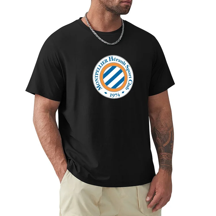 Montpellier Hérault SC Graphique Coton T-shirt Manche Courte Homme