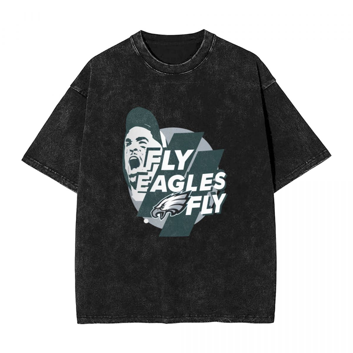 Philadelphia Eagles Jalen Hurts Fly Eagles Fly Vintage Oversized T-Shirt Men's