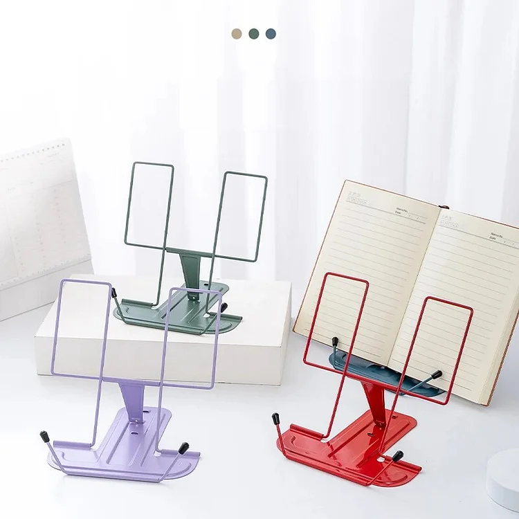 Journalsay 1 Pc Multifunctional Eye Protection Folding Reading Shelf  Portable Iron Book Stand