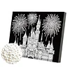 uk.everydayedeals DIY Pearl Painting With Frame - Handmade Self-Adhesive Pearls - Castle(20*30cm)