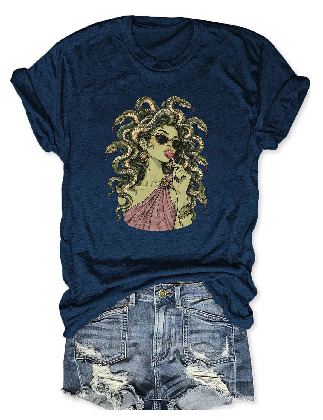 Medusa Lollipop Spooky Halloween T-shirt