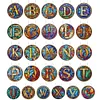 (Upgrade Size)DIY Double Sided Diamond Painting Alphabet Family Last Name Initial Sign Ornament with Chain Window Hanging Kit