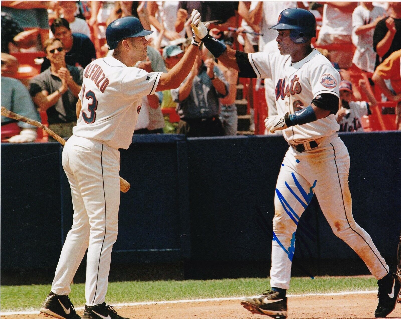 TONY PHILLIPS NEW YORK METS ACTION SIGNED 8x10