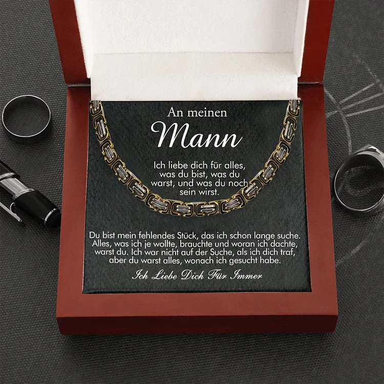 Kettenmachen Edelstahl Halskette-An Meinen Mann Alles, was ich je wollte, warst du-Geschenk mit Nachrichtenkarte