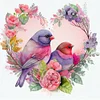 Diamond Painting -DIY Round Drill Love Sparrow（40x40cm）