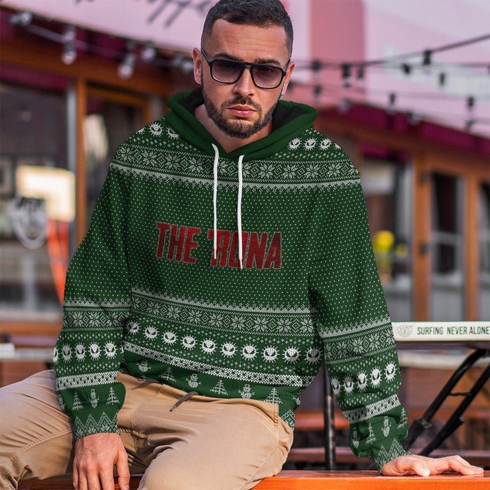 Unisex Green Ugly Christmas Sweaters 3D Print Hoodies