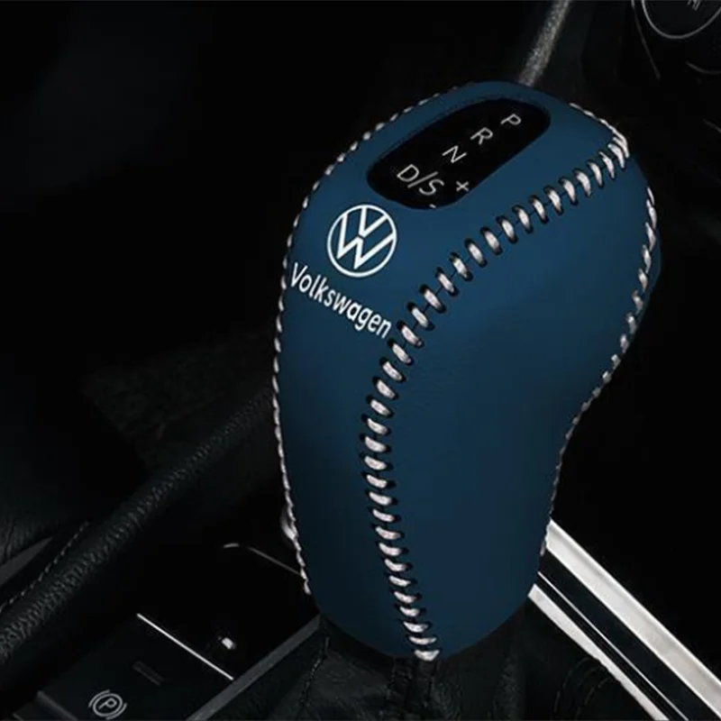 Car custom leather shift handle cover