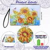Diamond Painting Sunflower Single Side PU Cosmetic Bag Ladies Clutch